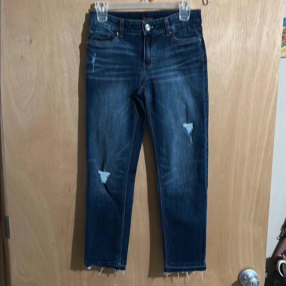 White House Black Market Blue Straight Leg Jeans
